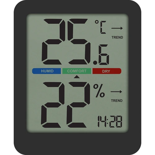 Elektronski sobni termometer, črn - 2