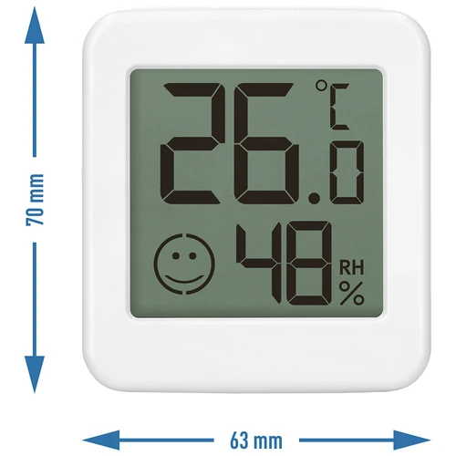 Elektronski termometer s kazalnikom udobja, bel - 10