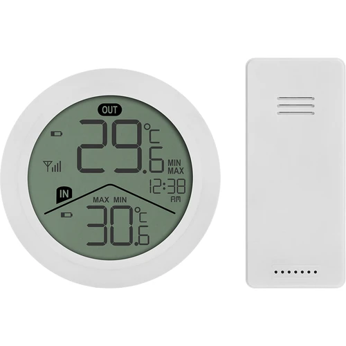 Elektronski termometer Soens – z zunanjim tipalom, okrogel bel