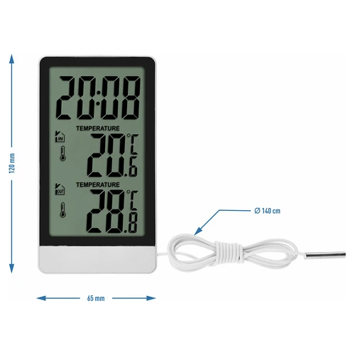 Elektronski termometer znamke Soens – s sondo, bel - 6