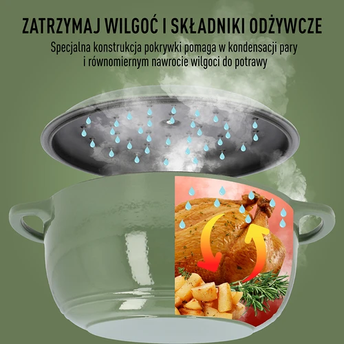 Emajliran litoželezni lonec - žajbljev, 5,8 L - 6
