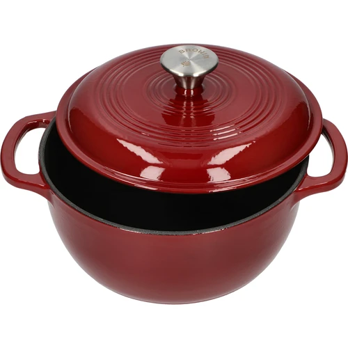 Emajlirani litoželezni lonec - bordo, 4 l - 2