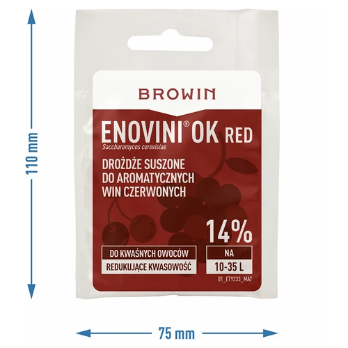 Enovini® OK RED - vinske kvasovke, ki znižujejo kislost, 7 g - 4