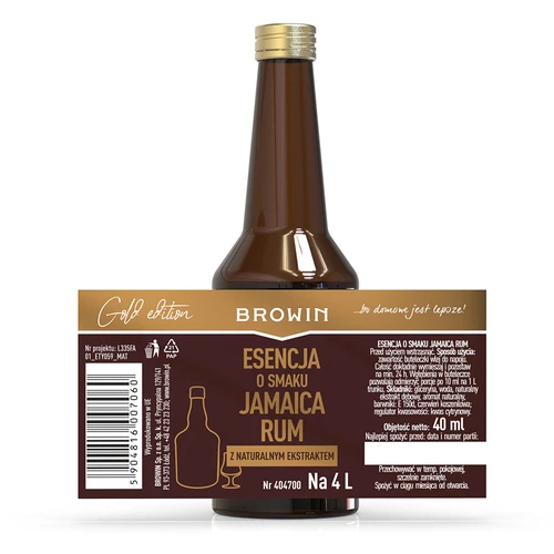 Esenca Gold z okusom Jamaica Rum za 4 L, 40 ml - 5