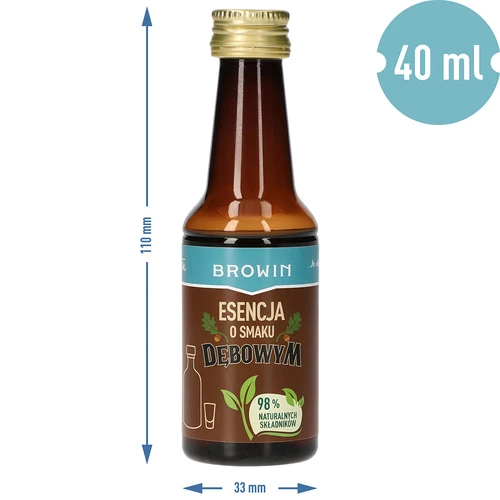 Esenca s hrastovim okusom, z naravno aromo in ekstraktom - 40 ml, za 4 L - 8