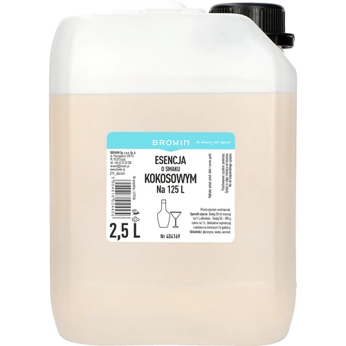 Esenca s kokosovim okusom, 2,5L, za 125L končnega napitka