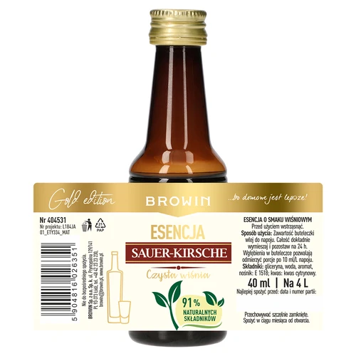 Esenca Sauer-Kirsche – Čista višnja, 40 ml, za 4 L - 5