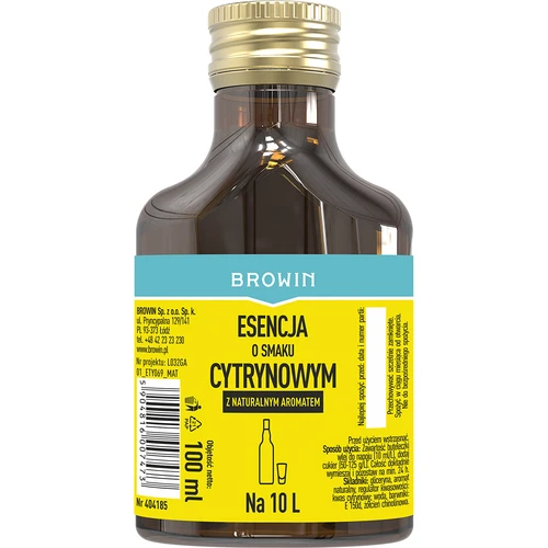 Esenca z limoninim okusom in naravno aromo za 10 L - 100 ml