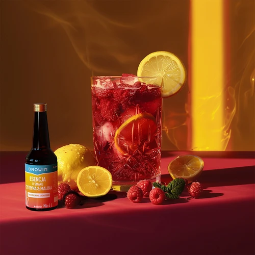 Esenca z limonino-malinovim okusom - 40 ml, za 4 L - 8