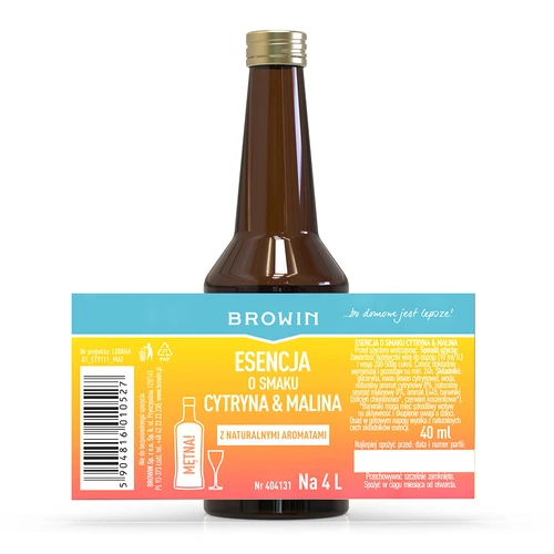 Esenca z limonino-malinovim okusom - 40 ml, za 4 L - 4