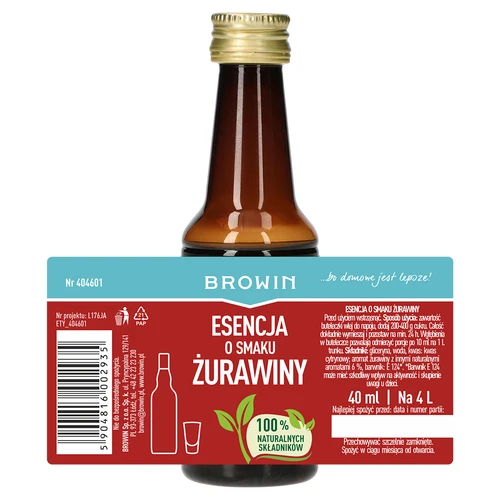 Esenca z okusom brusnice za 4 L - 40 ml - 5