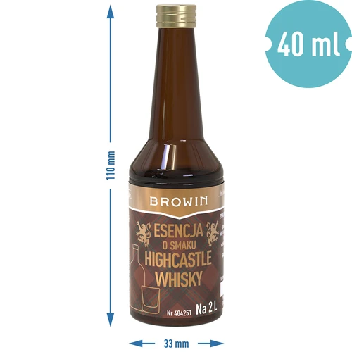 Esenca z okusom Highcastle Whisky za 2 L - 40 ml - 7