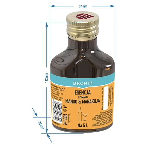 Esenca z okusom mango & marakuja za 5 L, 100 ml - 6