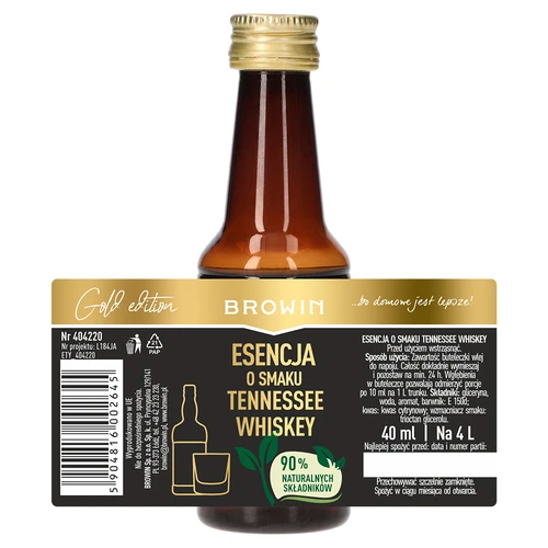 Esenca z okusom viskija Tennessee za 4 L - 40 ml - 7