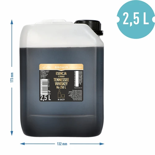 Esenca z okusom Tennessee whiskey 2,5 l, za 250 l končne pijače - 3