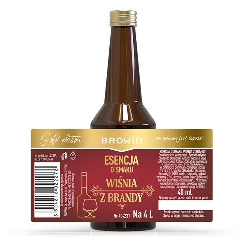 Esenca z okusom Višnja z brandyjem, 40 ml - za 4 L - 4