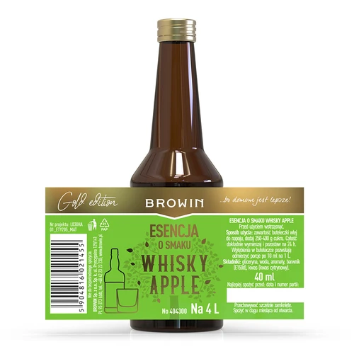Esenca z okusom Whisky Apple – 40 ml, za 4 L - 4
