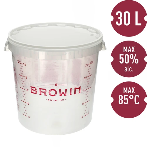 Fermentacijska posoda 30L s potiskom in 3 vrelimi vehami - 10