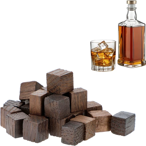 Kocke iz francoskega hrasta, močno ožgane, aromatizirane – Whisky, 20 g - 3