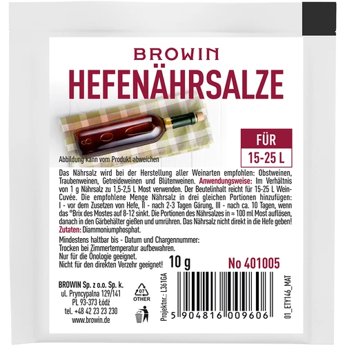 Hranilo za vinske kvasovke 10g