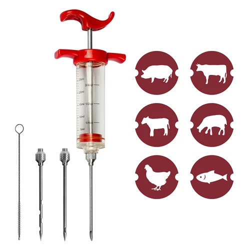 Injektor za meso 30ml + 3 igle + čistilna krtačka - 8