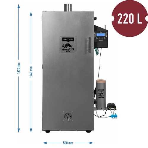 Jeklena prekajevalnica dragON 220 L, IQ – s krmilnikom Wi‑Fi - 9