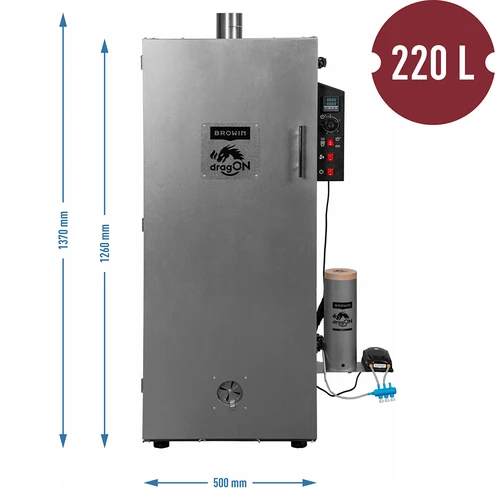 Jeklena prekajevalnica dragON 220 L – z digitalnim krmilnikom - 8