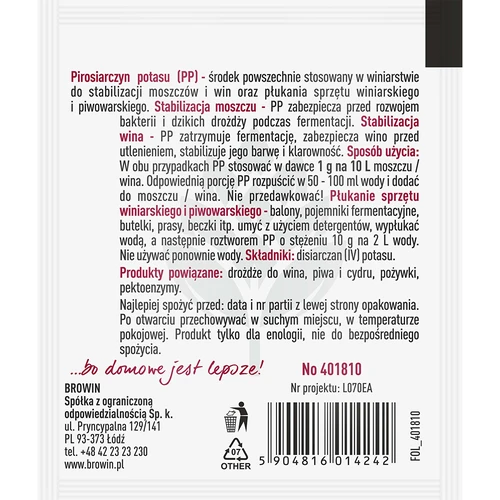 Kalijev metabisulfit 10 g - 2