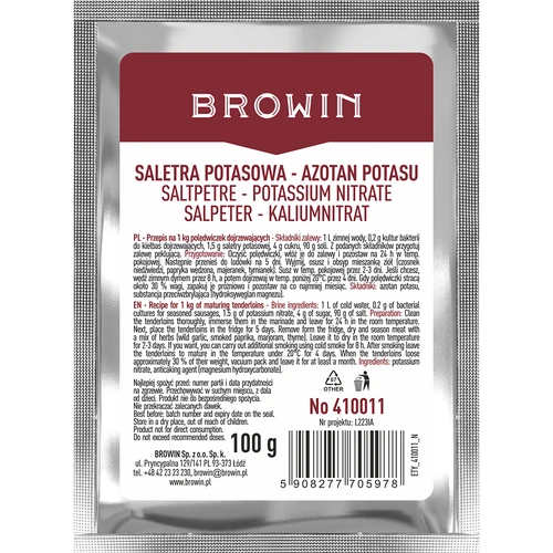 Kalijeva salitra za pekljanje mesa, 100 g