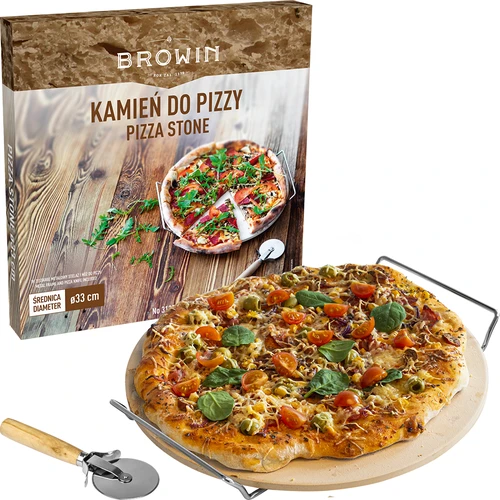 Kamen za pico z držalom in rezalnikom za pico, iz kordierita, okrogel, premer 33 cm - 7