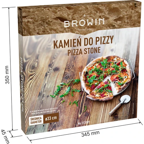 Kamen za pico z držalom in rezalnikom za pico, iz kordierita, okrogel, premer 33 cm - 9