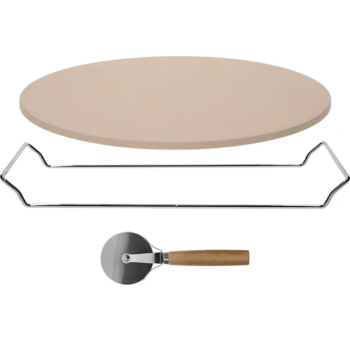 Kamen za pico z držalom in rezalnikom za pico, iz kordierita, okrogel, premer 33 cm - 3