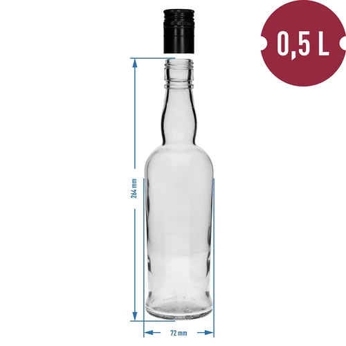 Steklenica Kapitan 500 ml z navojnim zamaškom, 1 kos. - 4