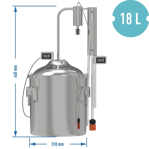 Klasični destilator Convex 18 L - 1 usedalnik - 8