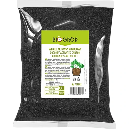 Kokosovo aktivno oglje za rastline 0,9 L - 3