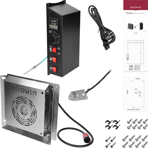 Komplet dragON za prekajevalnico - električni moduli z digitalnim krmilnikom in generator dima JET 2 LONG - 2