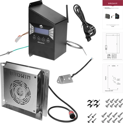Komplet dragON za prekajevalnik – moduli IQ z Wi‑Fi in generator dima JET 2 LONG s pepelnikom - 2
