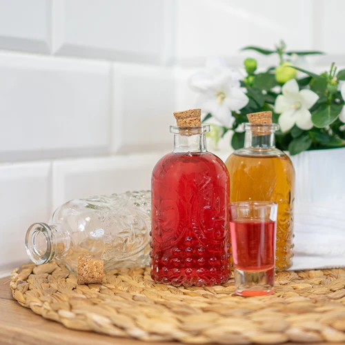 Komplet stekleničk s plutovinastimi zamaški, 240 ml - 4 kosi - 8