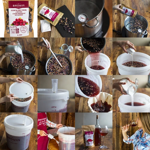 Komplet za vino 4 PORY ROKU - Malina - 5