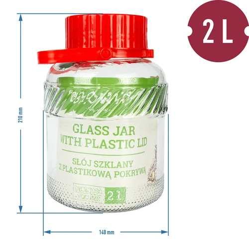 Kozarec 2 l s plastičnim pokrovčkom - 2