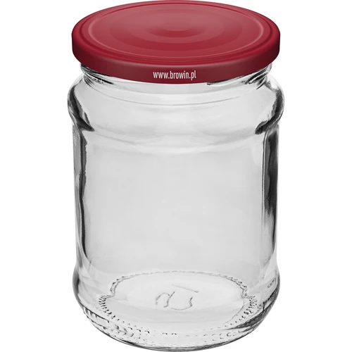 Kozarec 250 ml fi66/4, bordo pokrovček - 6 kos - 2