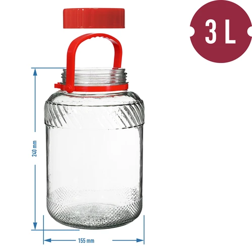 Kozarec 3 L s plastičnim pokrovom - 6