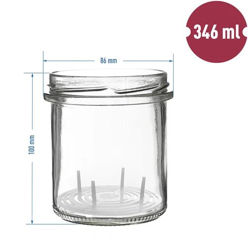 Kozarec 350 ml s pokrovčkom in pritisno ploščico - 6 kos. - 7