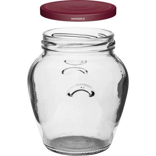 Kozarec Amfora 580 ml (fi 82) z bordo pokrovčkom 6 kos - 3