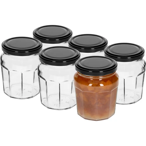 Kozarec Konfitura 230ml s črnim pokrovčkom fi63/4 - 6 kos - 2