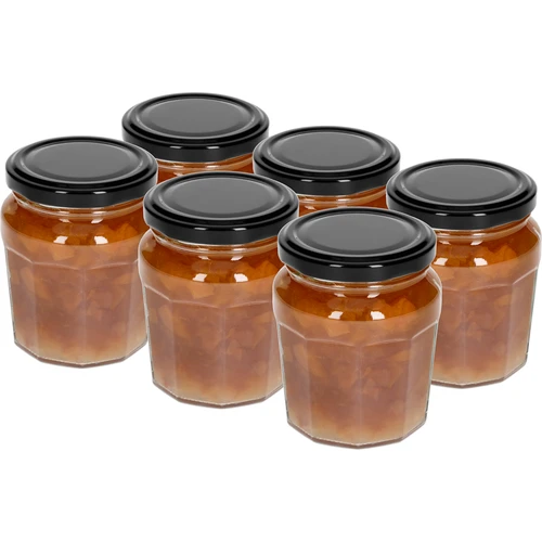 Kozarec Konfitura 230ml s črnim pokrovčkom fi63/4 - 6 kos - 3