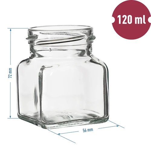 Kozarec TO 120 ml Štirje koti, pokrovček fi 53 - 6 kos. - 5