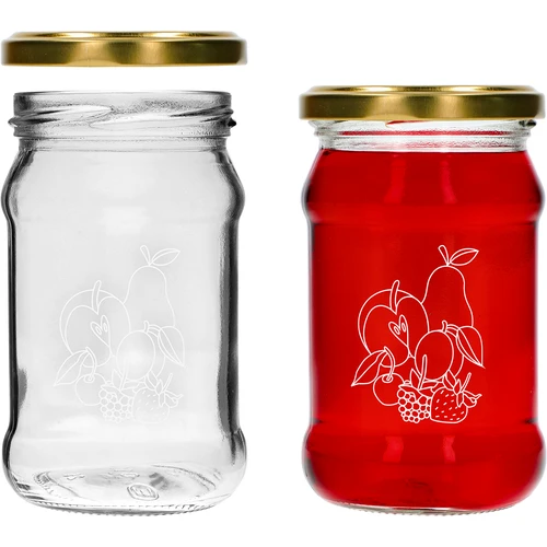 Kozarec TO 300 ml s potiskom mešanice sadja in pokrovčkom fi66/4 - 6 kosov. - 4