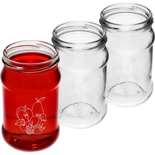 Kozarec TO 300ml s potiskom - mešanica sadja, s pokrovčkom fi66/4 - 3 kosi. - 3