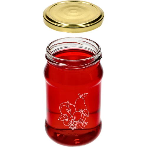 Kozarec TO 300ml s potiskom - mešanica sadja, s pokrovčkom fi66/4 - 3 kosi. - 5